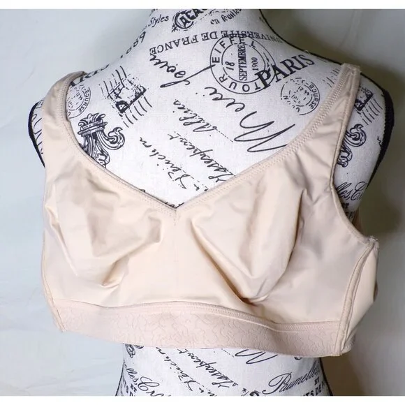 🆕WACOAL Inside Job Full Unpadded Wireless Bra 38C Beige #852345 - Picture 7 of 7